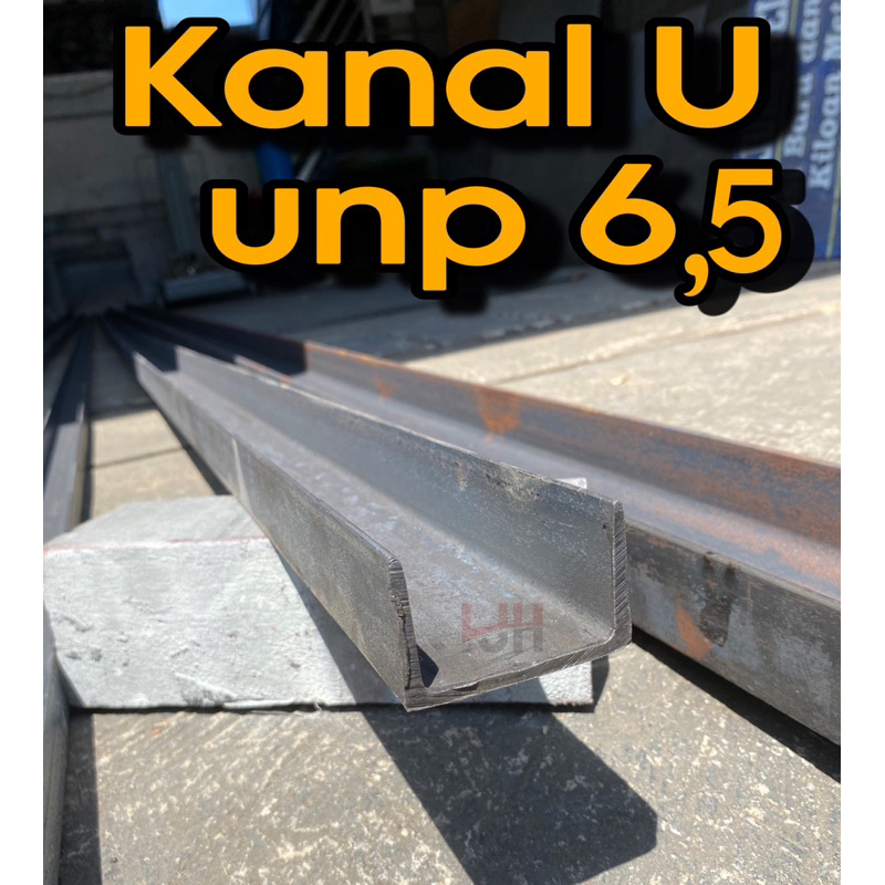 Unp 6,5 Kanal U 65mm . Besi baja UNP multifungsi cocok untuk mesin mesin. panjang mulai dari 10cm