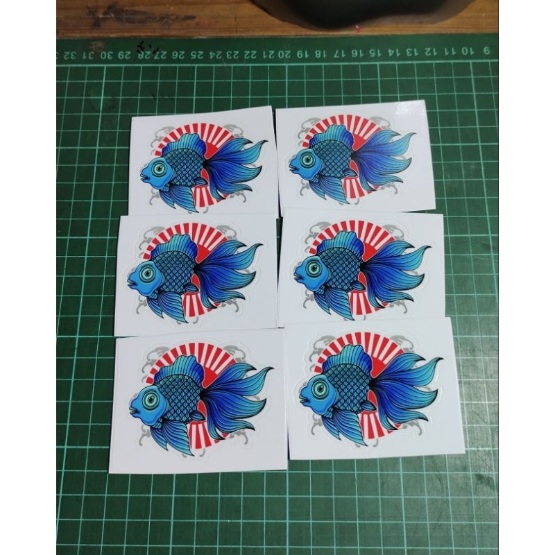 

stiker print ikan mas koki stiker murah keren lucu sticker