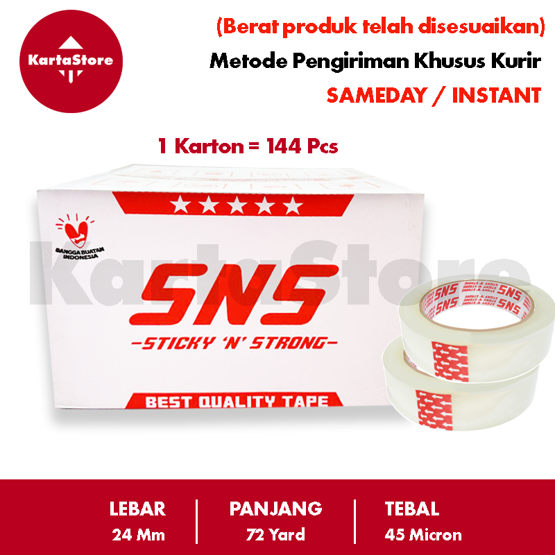 

1 KARTON ISOLASI 1 INCH 72 YARD KHUSUS SAMEDAY INSTANT