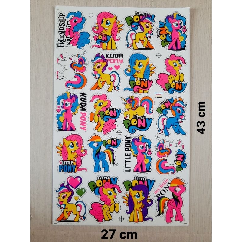 

STIKER GRAFTAC KUDA PONY LEMBARAN GUNTING SENDIRI ISI 20