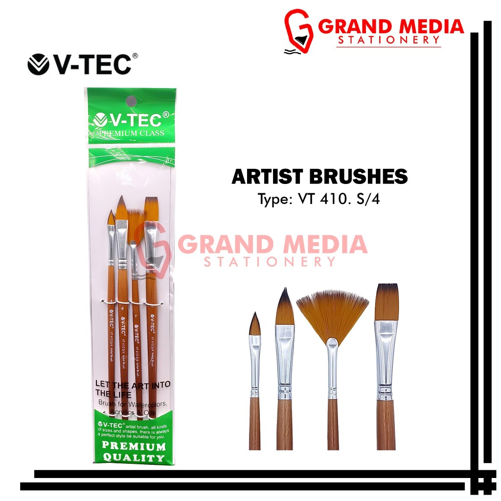 

[GRAND MEDIA] KUAS CAT AIR / CAT MINYAK / BRUSH / LUKIS / ACRYLIC / V-TEC VT-410S/4