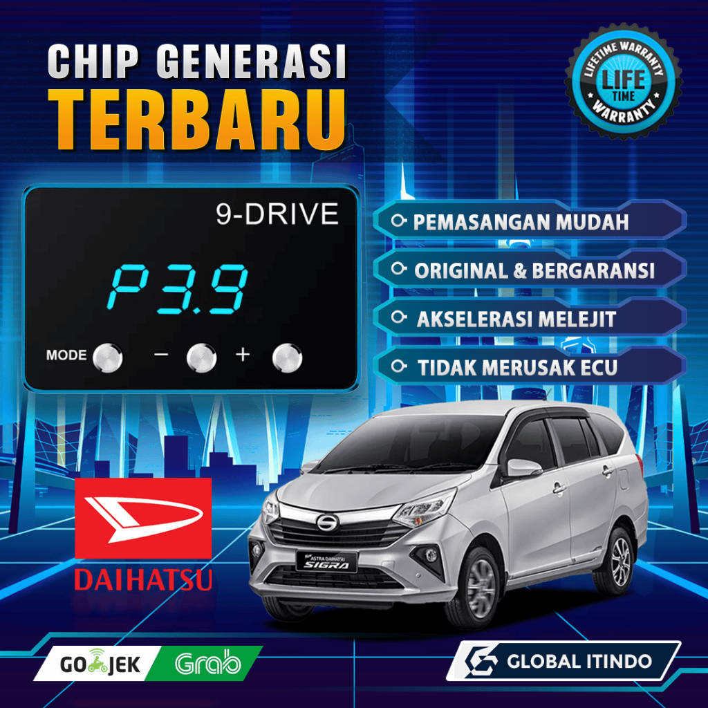 9 Drive Daihatsu New Sigra Piggyback Throttle Controller ECU Remap