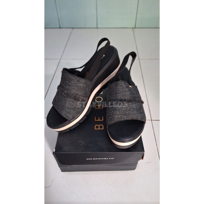 [NAO'S PRELOVED] Wedges BE BOB Black size 39