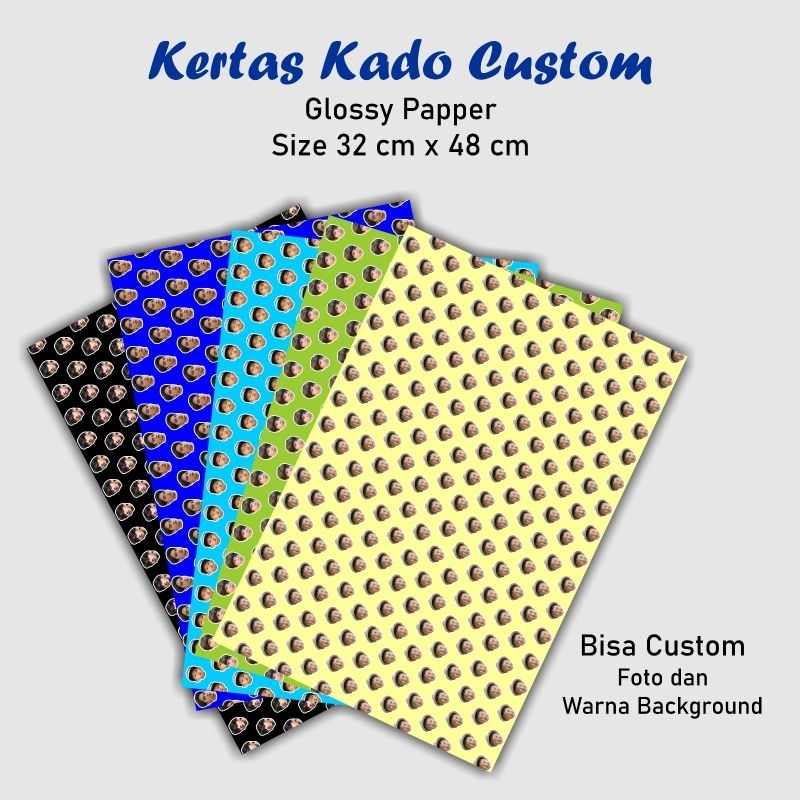 

Kertas Kado Custom Foto dan nama
