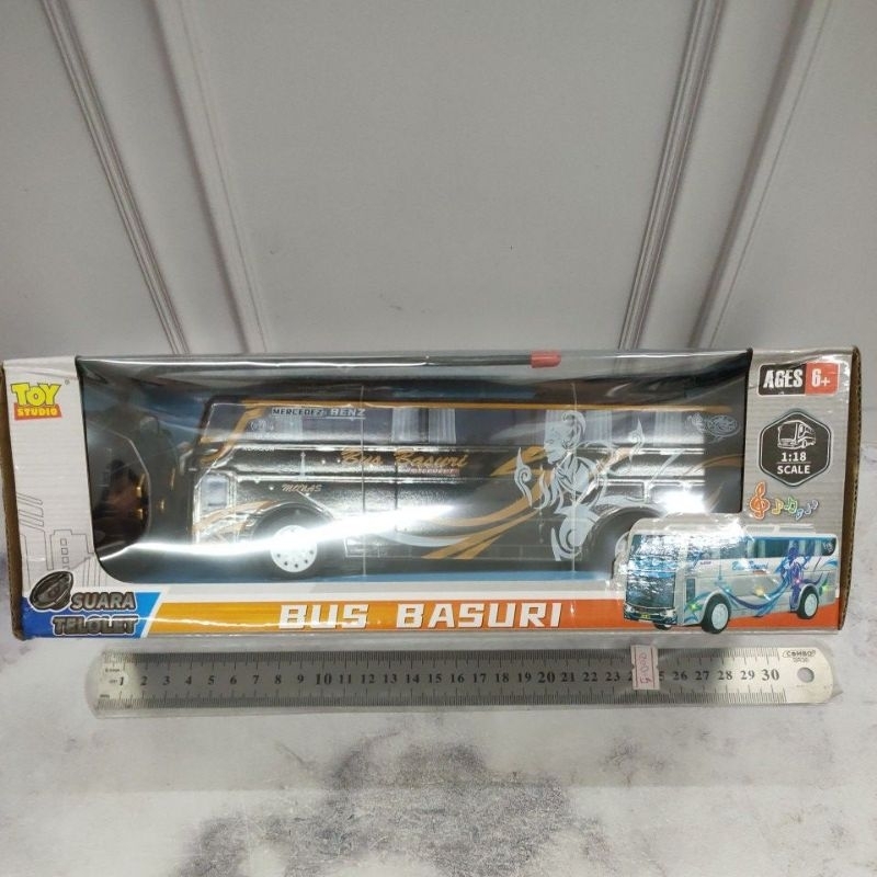 6176D - Mainan Rc mobil Bus Telolet / Bus Basuri Remot Kontrol Mobil Telolet Skala 1:18