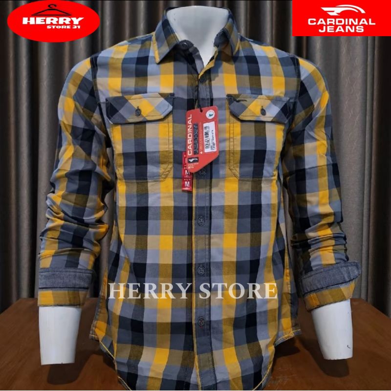 KEMEJA CARDINAL JEANS SLIMFIT PREMIUM QUALITY WARNA KUNING