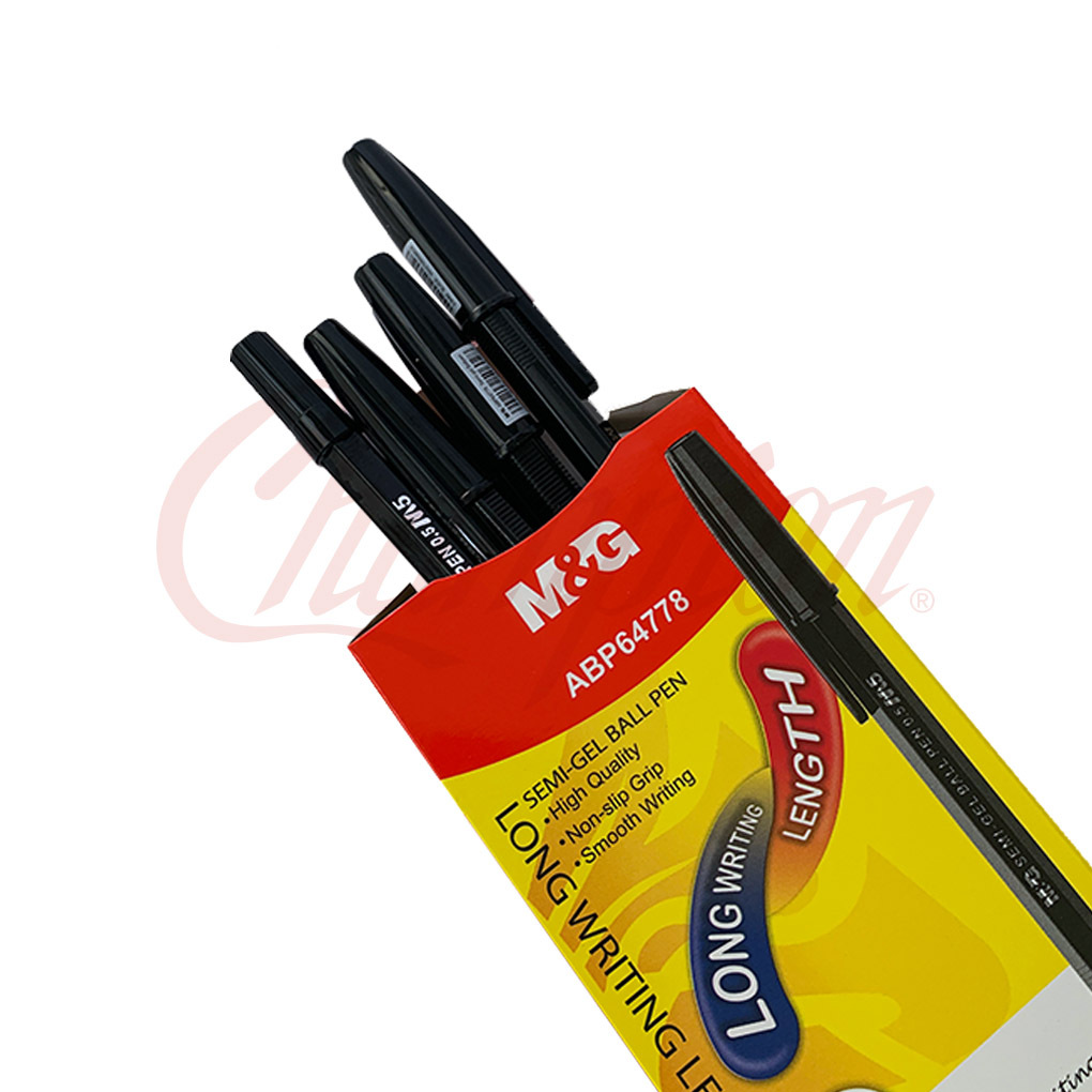 

M&G M5 Ballpoint/Pena model M&G M7Semi Gel Pulpen 0.5mm warna hitam isi 12pc/pack