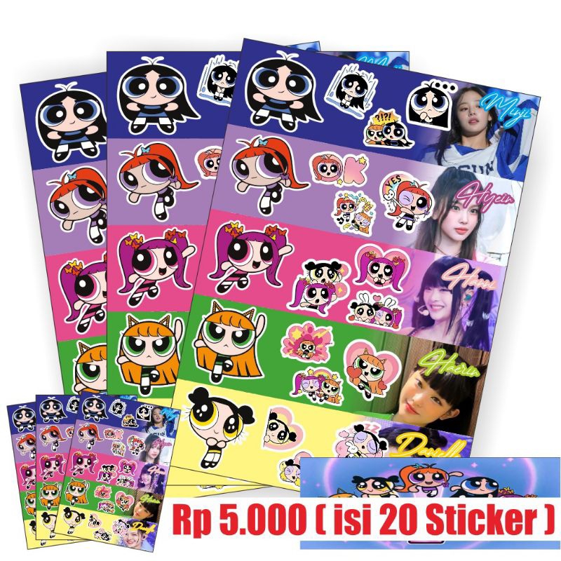 

Sticker New Jeans Powerpuff, Termurah, Berkualitas, Hanya 5.000 isi 20 Sticker, Gambar HD