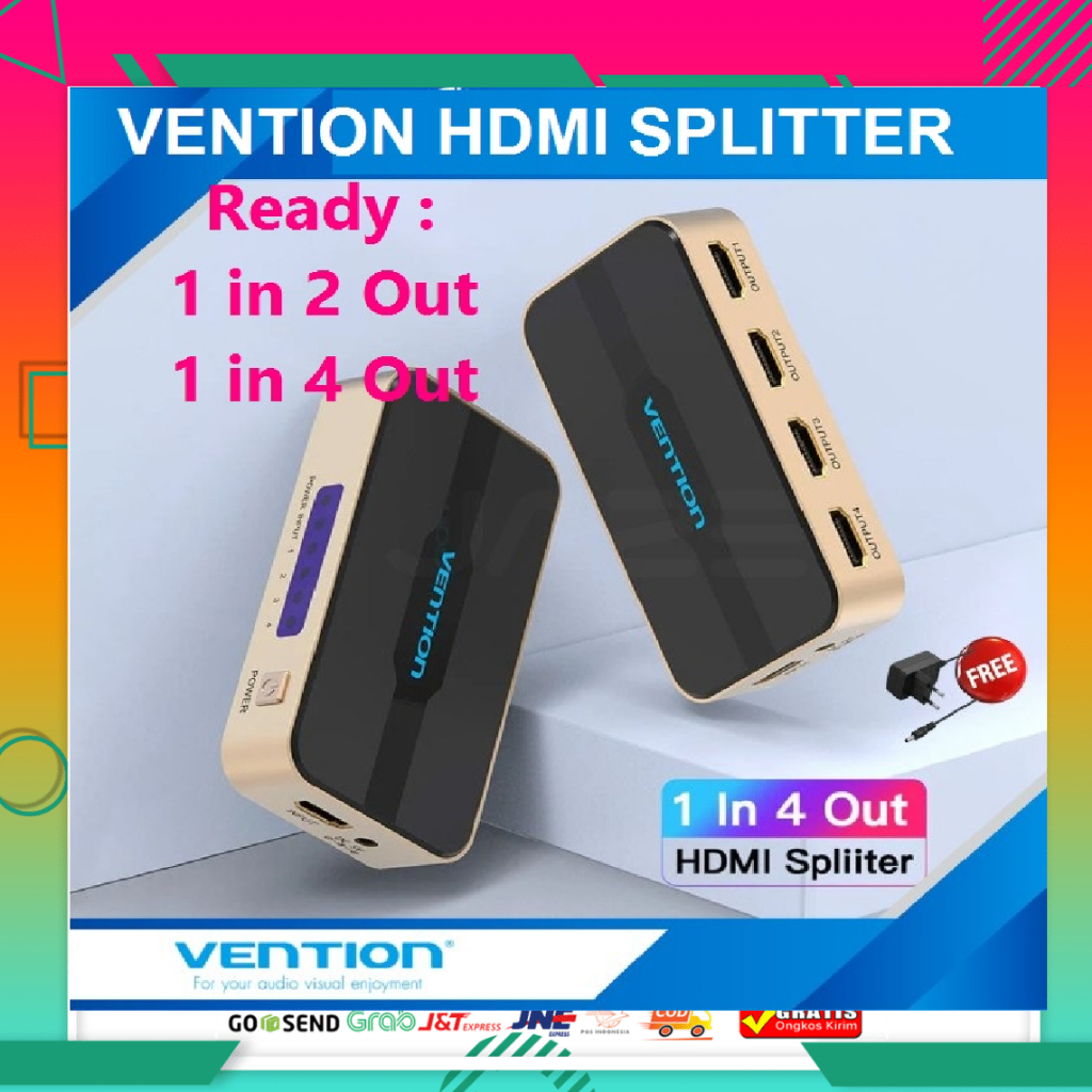 Vention HDMI Splitter 1 in 2 out 4 out HDMI Duplicate Screen/Hdmi splitter 2 Port & 4 Port Vention