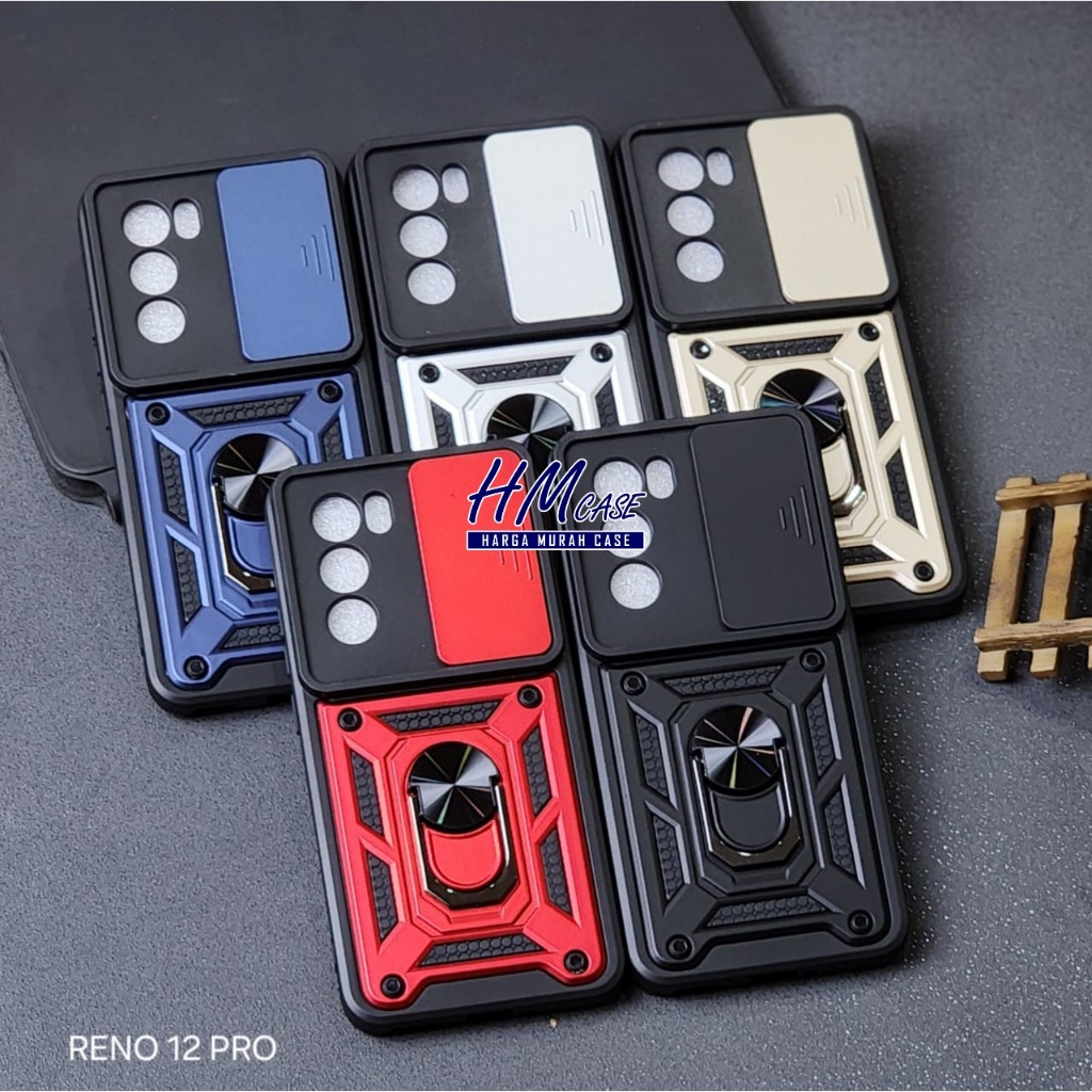Oppo Reno 12f Oppo Reno 12 5g Oppo Reno 12 Pro Case Armor Slide Transformer Slide Kamera Protection 