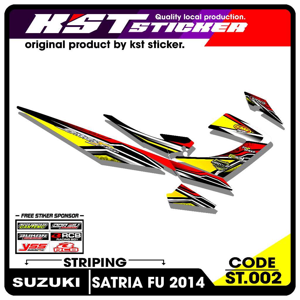 Striping Satria Fu 2014 - Sticker Striping Suzuki Satria Fu 2014. ST 002