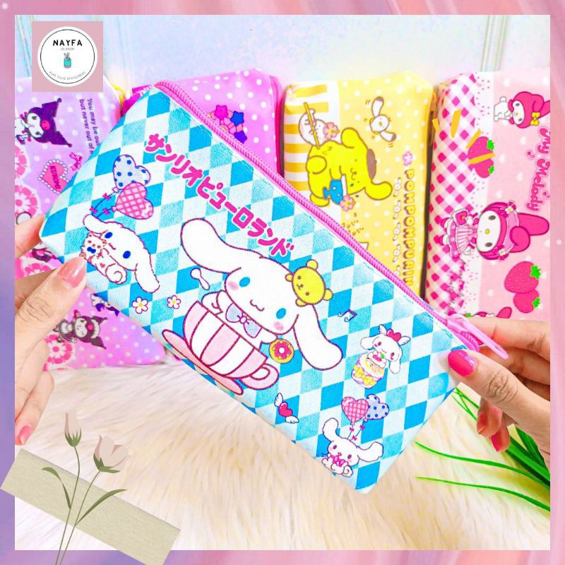 

Kotak Pensil Gepeng Sanrio Pencil Case Cute Alat Tulis Stationery