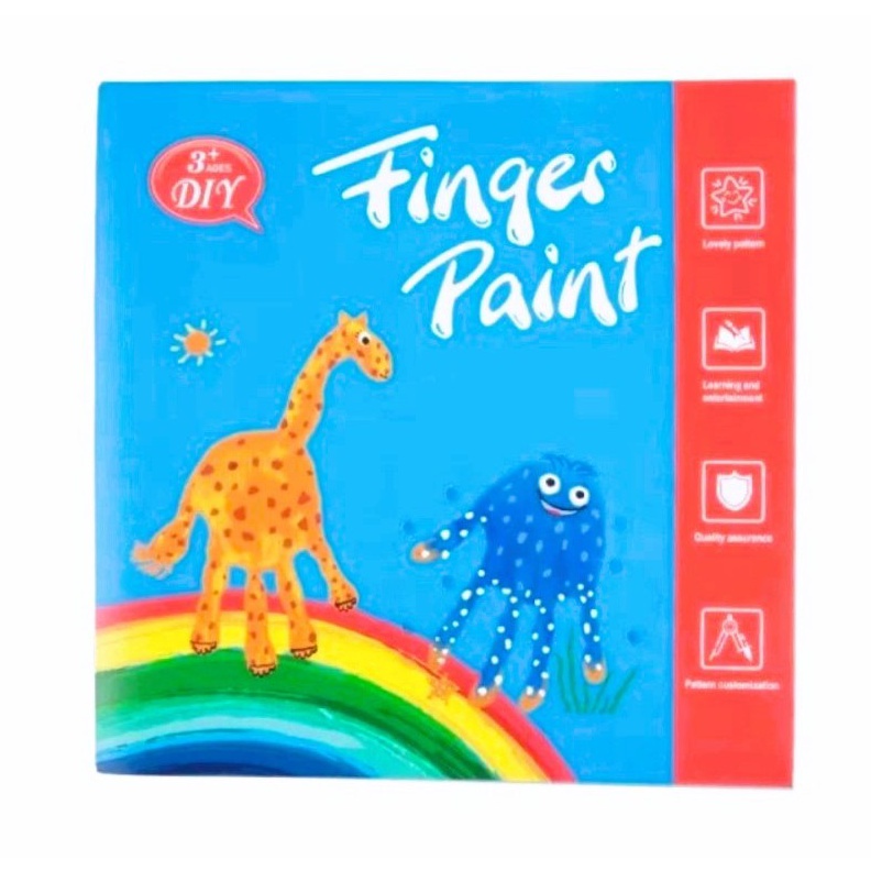 

DAPATKAN PROMO TERBARU JUJUR BK23 Buku Mainan Edukasi Anak Finger Hand Painting Book Montessori Melukis Dengan Cat Warna