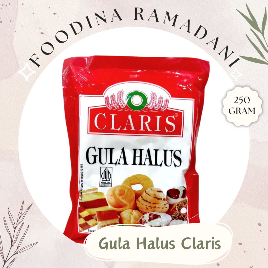 

GULA HALUS Claris - Powdered Sugar [ 250gr ] Harga Per BKS