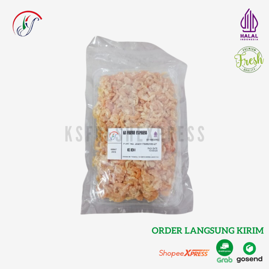 

KSfreshexpress Ebi Kering 100gr 250gr 500gr 1KG Murni Organik Fresh Bersih Pilihan Rempah Bumbu Kualitas Terbaik Ikan Kualitas Premium