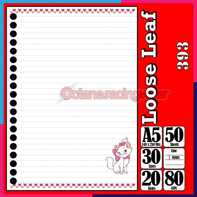 

Loose Leef Leaf A5 Isi 50 Lembar Binder Karakter Bunga pink Love cute Lucu Anime Cewe my Melody Hello Kitty Kucing Hewan Terbaru Polos refil Refill Vol-05