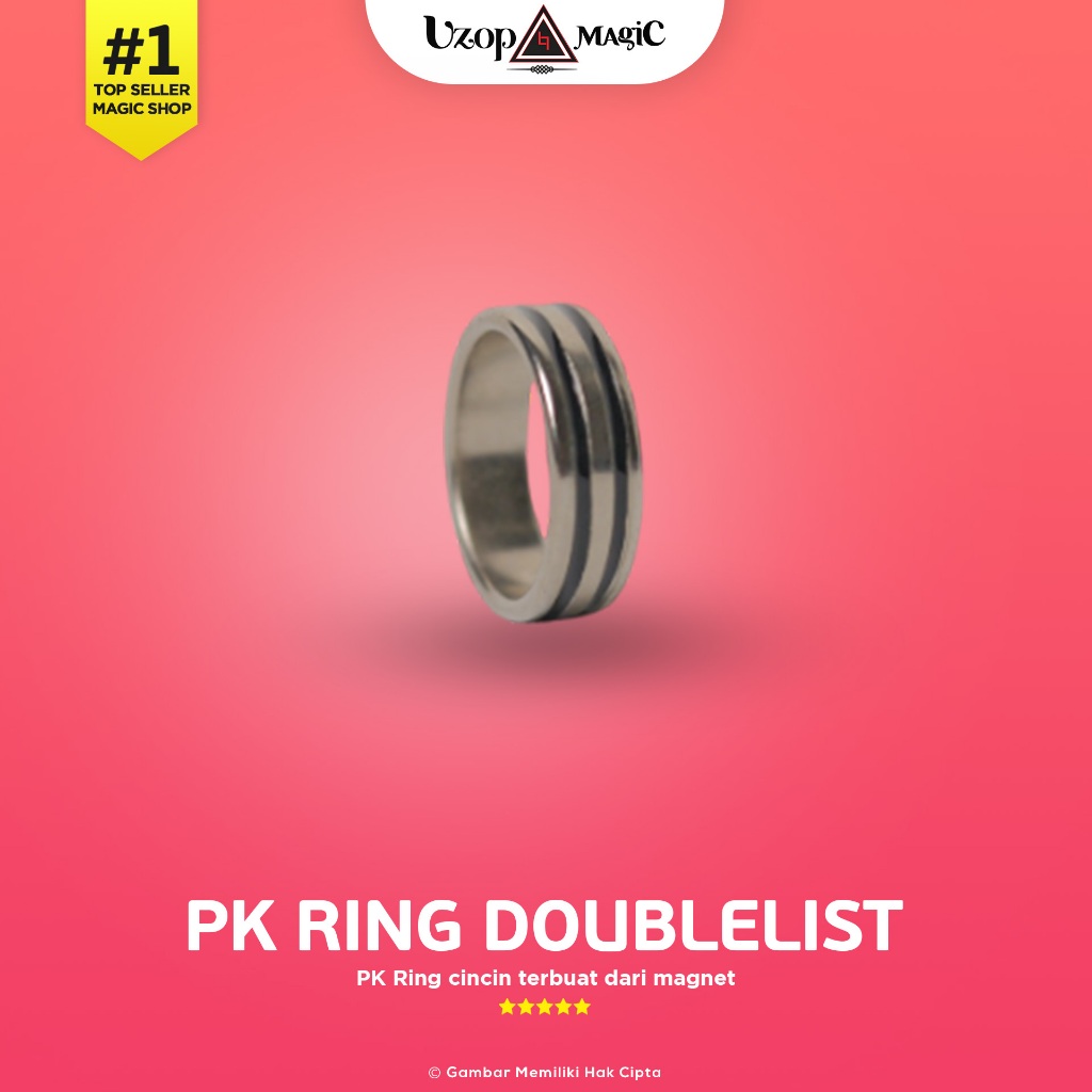 PK Ring Double list - Alat sulap - Cincin sulap - mainan - cincin magnet