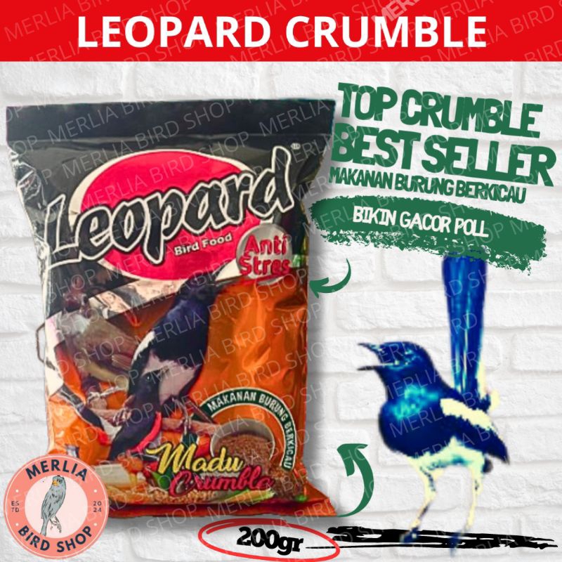 Pakan burung voer leopard madu crumble