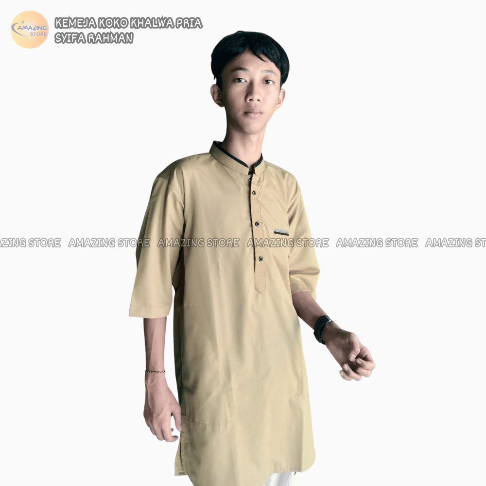 Kemeja Koko Pria Syfa Rahman Lengan 3/4