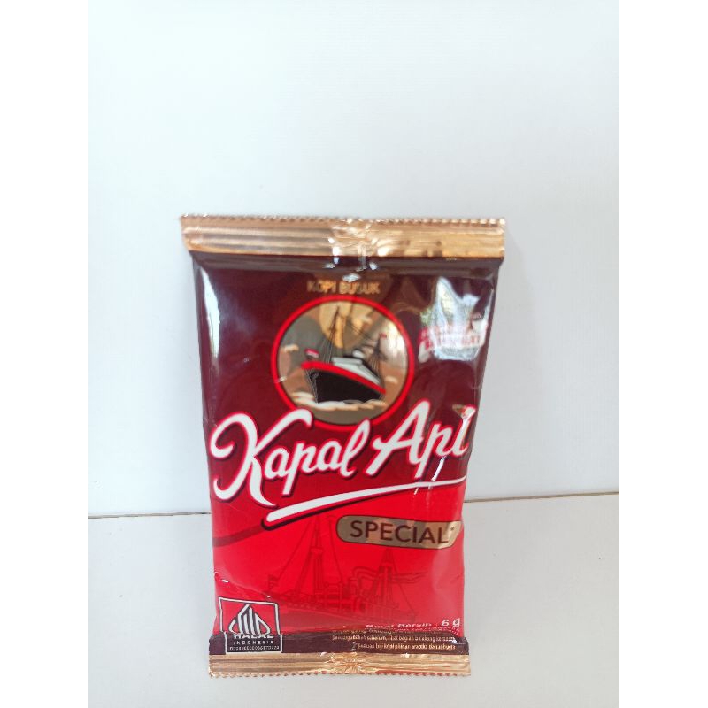 

KOPI BUBUK KAPAL API SPECIAL BERAT 6 GR, 1 RENCENG ISI 10 PCS