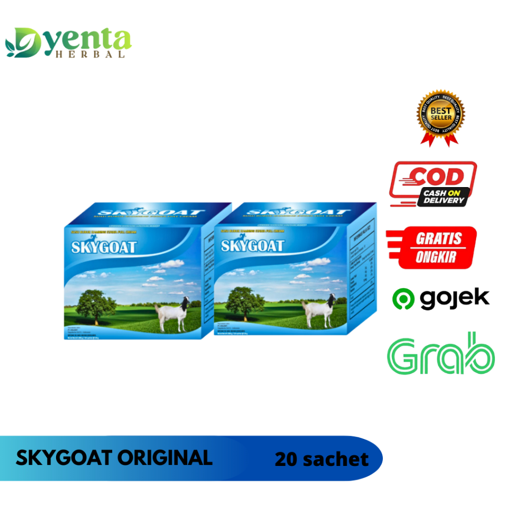 

Skygoat - Susu Kambing Etawa Bubuk Sky Goat Original 2 Box Isi 20 Sachet
