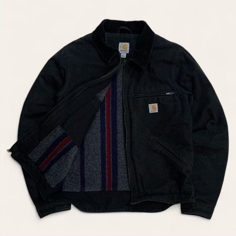 carhartt detroit work jacket fleece lining 103828-BLK ,size small ( S )