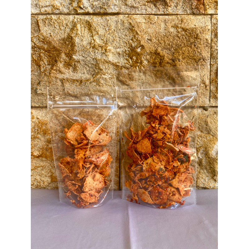 

Basreng pipih pedas cikruh jeruk purut panjar