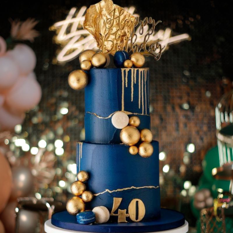 

cake mewah gold navi