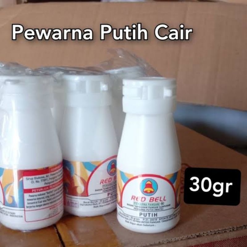 PEWARNA MAKANAN PUTIH CAIR FOODGRADE REDBEL 30 ML SUMBO HALAL