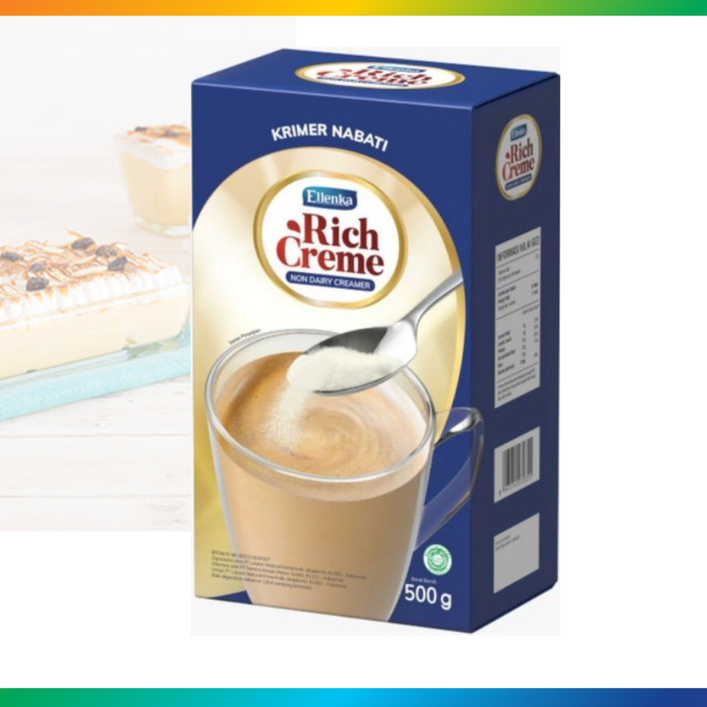 

Rich Creme Ellenka 500g Krimer Non Dairy Pengganti Susu Pengental Masakan Rendah Gula Tinggi Serat