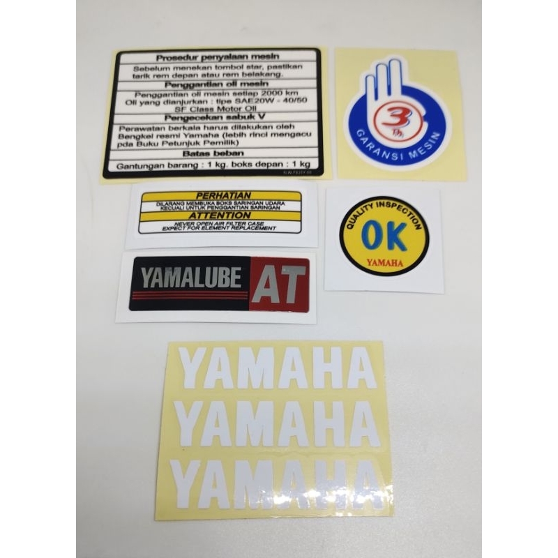 

STIKER PERHATIAN DETAIL YAMAHA MIO set