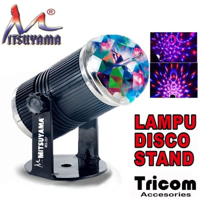 Lampu Disco Sensor Suara Mitsuyama MS-357 Lampu Disco Stand/Sensor Suara/LED Mini Stage Light