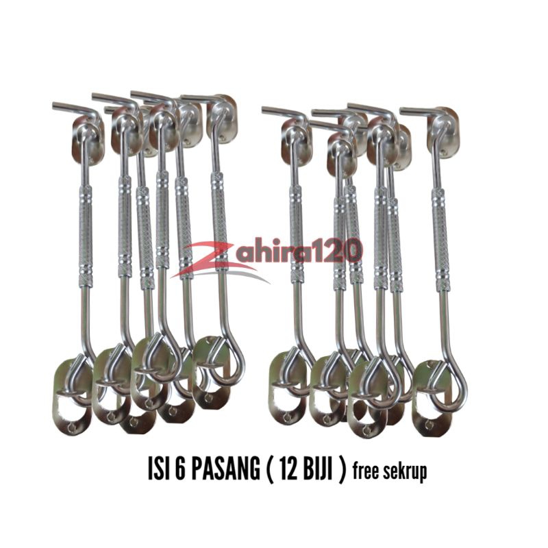 12 biji Hak angin jendela Cantolan jendela Penahan jendela rumah kayu