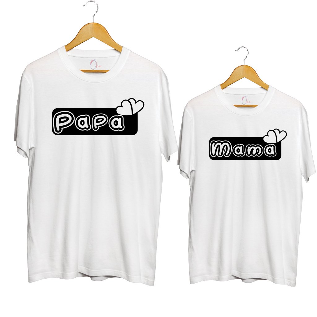 T-Shirt Family Couple Papa Mama Baju Kaos Love Dewasa Pasangan Keluarga Distro Bandung  Harga 1 Baju