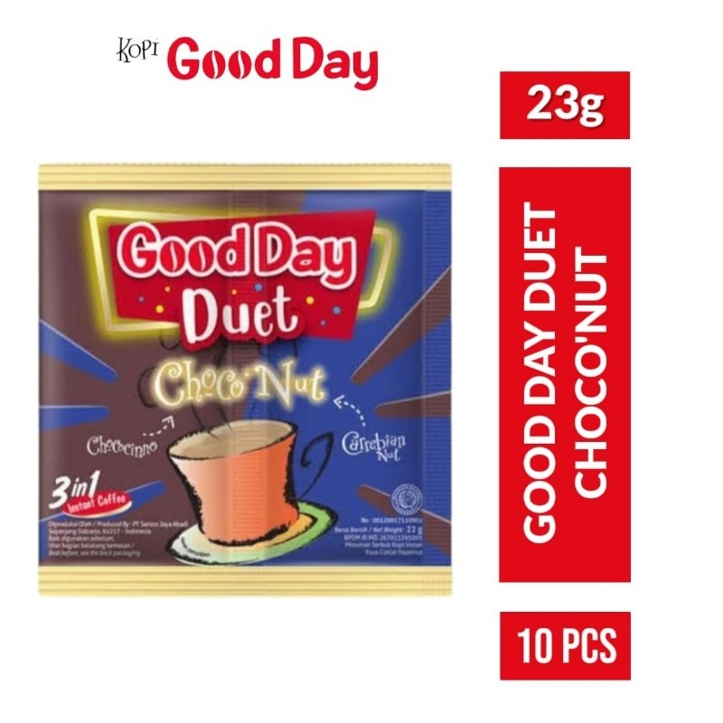 

GOOD DAY Duet Choconut 10x23gr / Good Day Duet Choconut Renceng 10 pcs