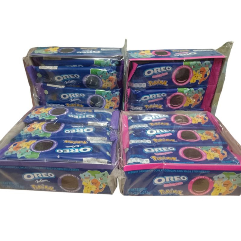 

Oreo pokemon varia ice cream dan strowberry creamKemasan box 331.2g 12×27.6g