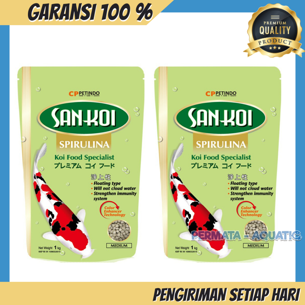 Sankoi Spirulina Pelet Pakan Ikan Makanan Ikan Koi San Koi Spirulina Untuk Pertumbuhan Dan Perkemban
