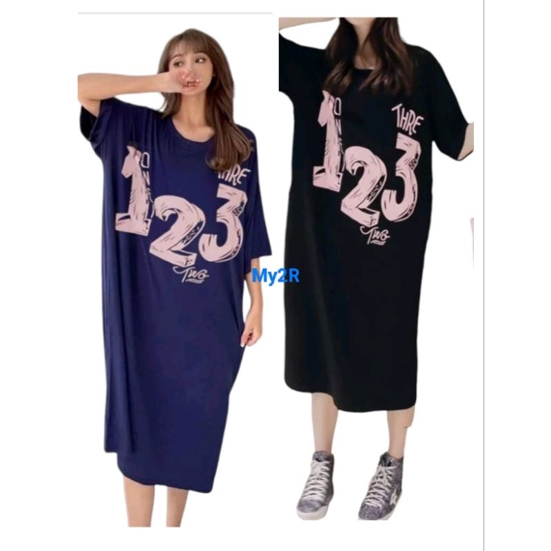 Ld 120 Daster jumbo kaos dress babytery homedress daster jumbo