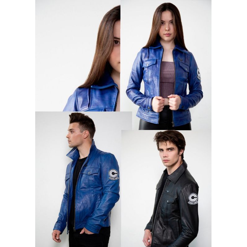 Jaket Pria Wanita Trunks Dragon ball Jaket Trunks Capsule Corp. Jaket Dragon Ball