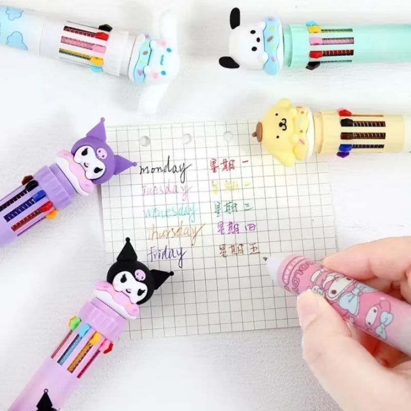 

Pena Mekanik 10 Warna Karakter Lucu Kartun Animasi Bolpen Gen Tinta