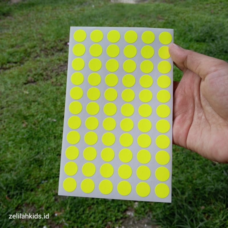 

stiker dot warna kuning isi 66 pcs
