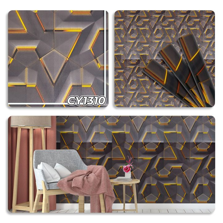 Wallpaper dinding 3d motif salur Ukuran 45cm x 8m Wallpaper stiker kamar tidur premium_TK BANDUNG