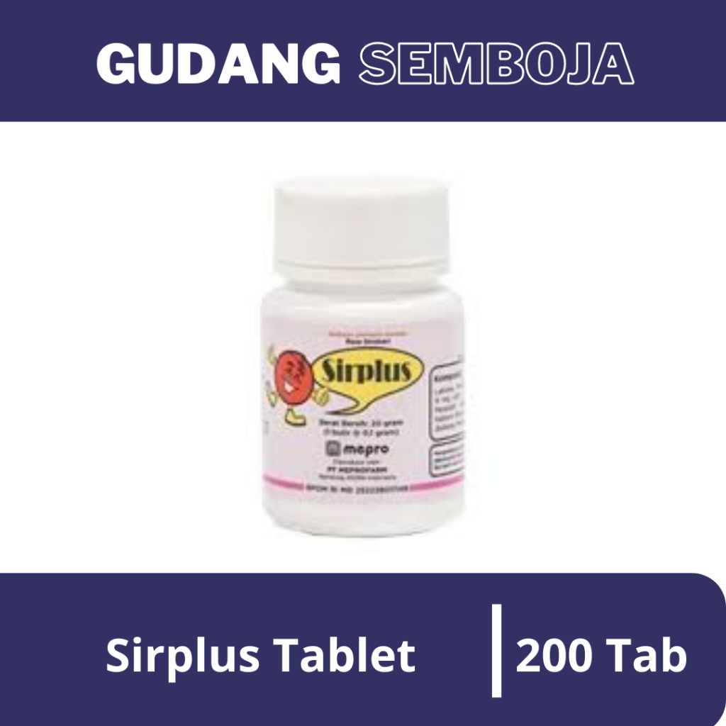 Sirplus Tablet Pot Isi 200 Tablet / Pemanis Obat Anak Puyer