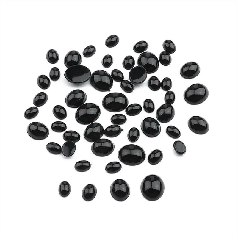 (5 Pasang)Mata Boneka Oval Eye Hitam Tempel Mata Amigurumi -TOK