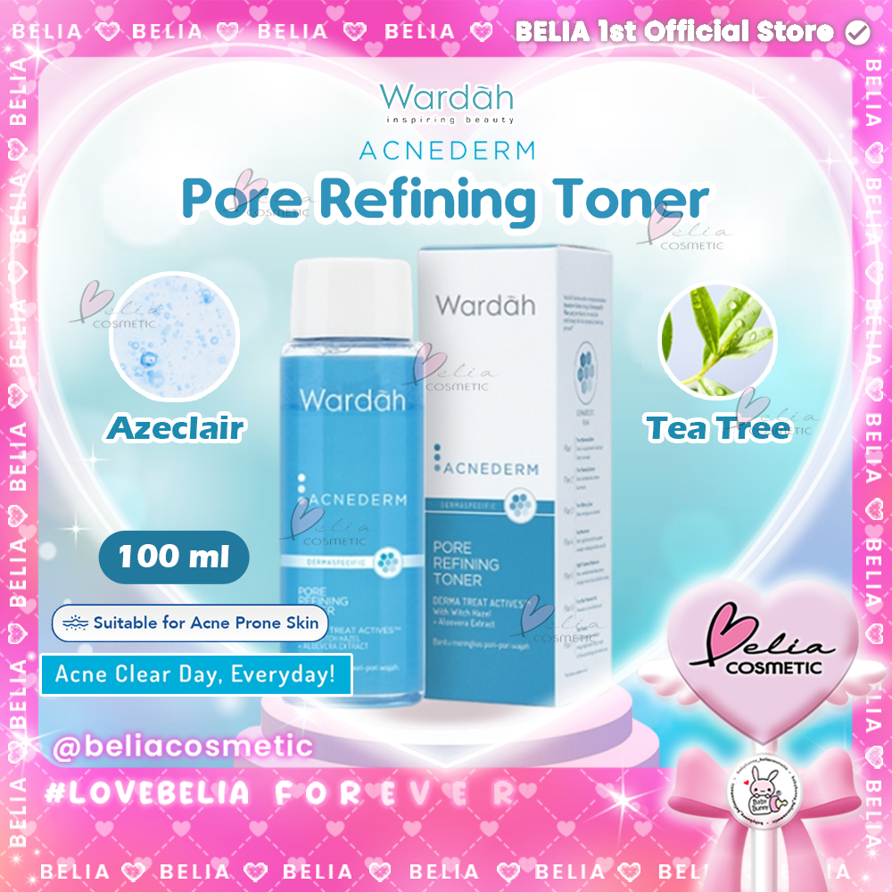 ❤ BELIA ❤ WARDAH Acnederm Pore Refining Toner 100 ml | Menenangkan kulit berjerawat