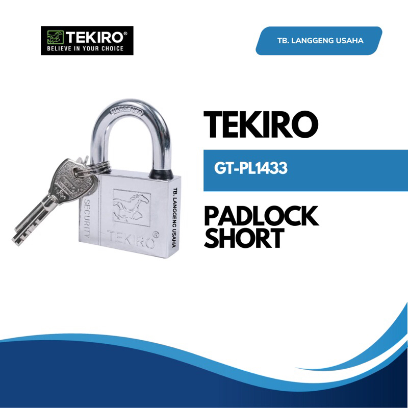 LU GEMBOK PADLOCK SHORT BY TEKIRO Handle Kunci Pintu Rumah Minimalis Kamar Mandi Kupu Tarung Lemari 