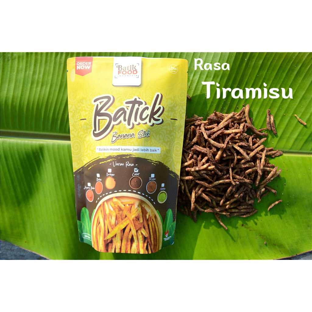 

Batick (banana stick), jajanan kekinian dari keripik pisang / Rasa Tiramisu