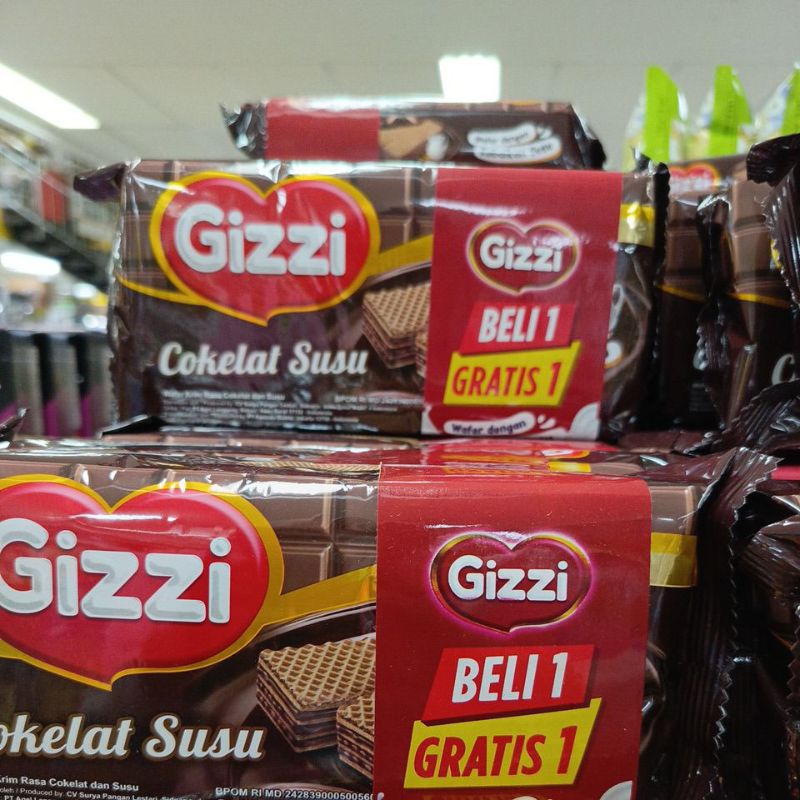 

wafer gizzi rasa coklat susu 122gr (beli1 gratis1)