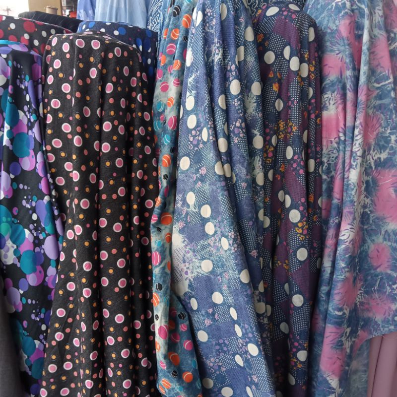 Kain Katun Twill Series Denim Motif / Kain Denim Motif / Kain Katun - Kain Meteran Pj | Harga 0,50cm