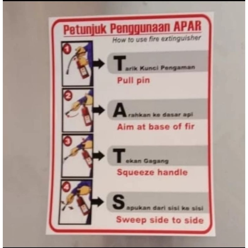 

SIGN STICKER CARA PENGGGUNAAN APAR UK 25x25CM